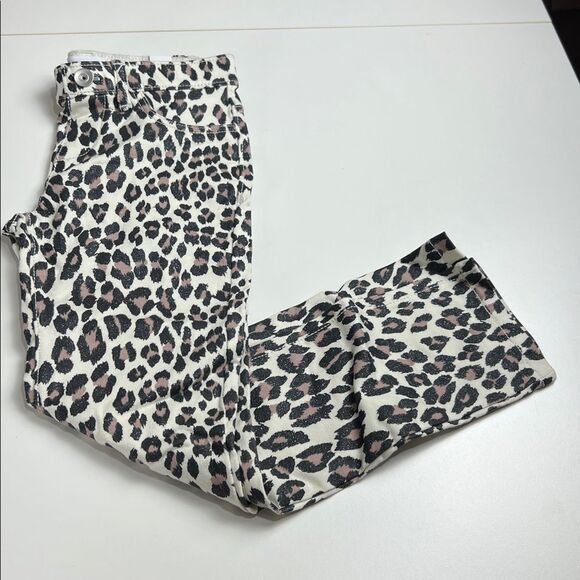 Children’s Place Girls Size 6X/7 Ivory Leopard Print Pull On Jeggings NEW - Picture 1 of 6